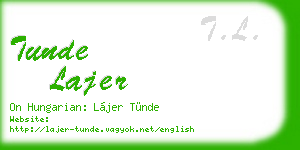 tunde lajer business card